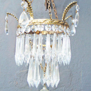 Brass & Crystal Pendant