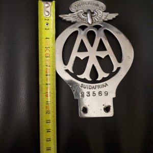 South Africa AA Motor Car Badge 