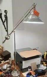 Articulated Nickle plated Brass Desk Lamp