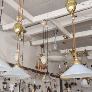 Rise and Fall Pendants with White Conical Shades
