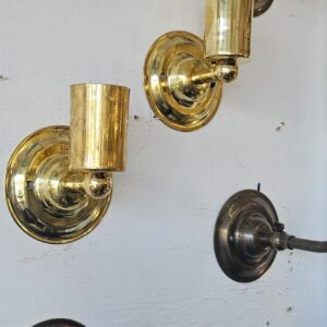 Short arm Brass Wall light with ES fitting
