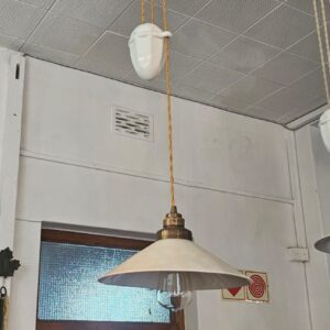 Single Rise & Fall with Porcelain shade